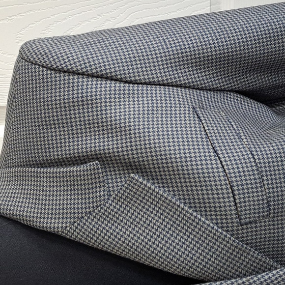 Vintage Dell'Orso Milano Italian Tailored Classic Houndstooth Suit Jacket Blazer - Picture 2 of 8